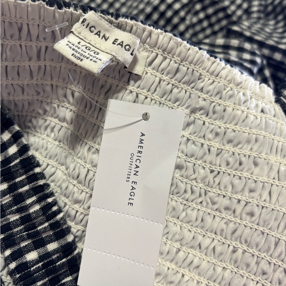 American Eagle Outfitters Black and White Gingham Dress NWT - Picture 3 of 3